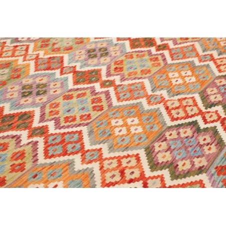 Tappeto Kilim Afghanistan marrone azzurro 315x393