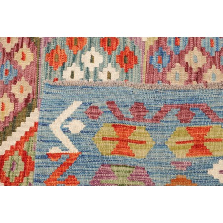 Tappeto Kilim Afghanistan marrone azzurro 315x393