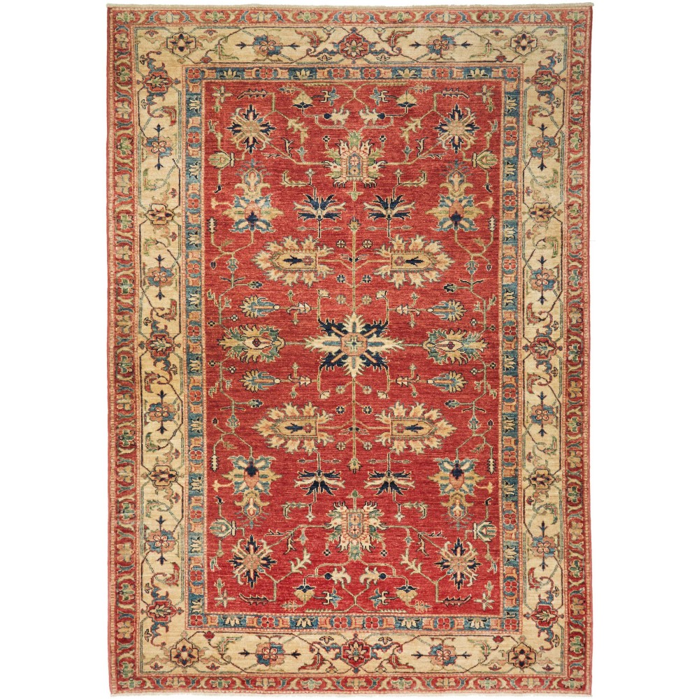 Tappeto Kazak Fine Pakistan rosso marrone 166x234 Tappeto Kazak Fine Pakistan rosso marrone 166x234
