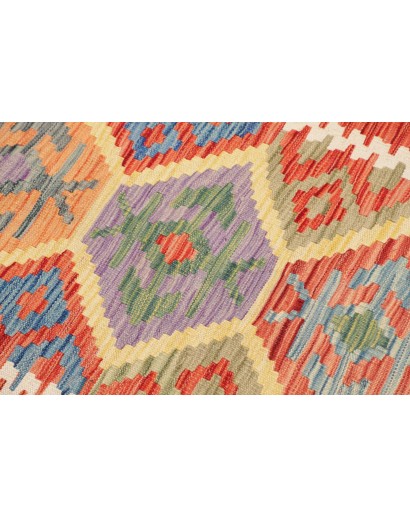 Tappeto Kilim Afghanistan marrone arancione 78x294