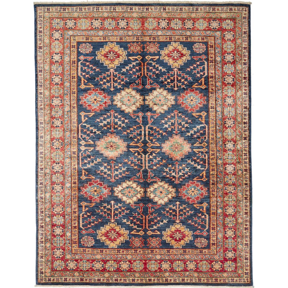 Tappeto Kazak Fine Pakistan marrone grigio 153x198 Tappeto Kazak Fine Pakistan marrone grigio 153x198