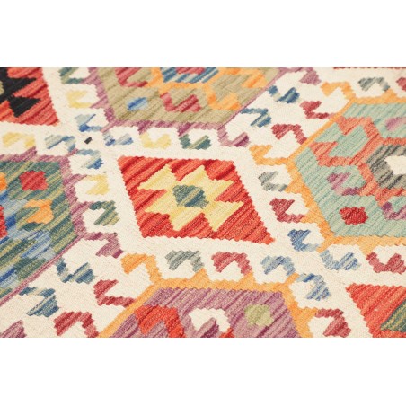 Tappeto Kilim Afghanistan giallo grigio 123x182