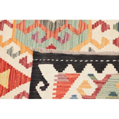 Tappeto Kilim Afghanistan giallo grigio 123x182