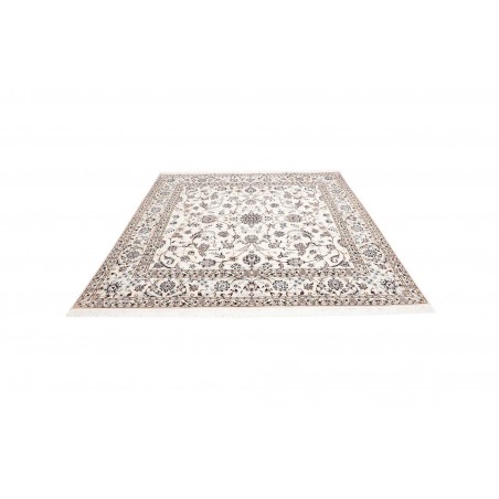 Tappeto Nain 6La Persia bianco azzurro 204x205
