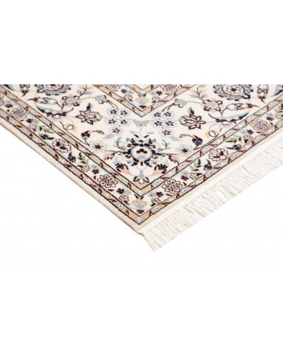 Tappeto Nain 6La Persia bianco azzurro 204x205