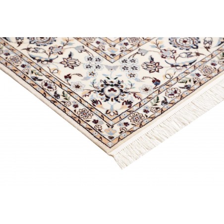 Tappeto Nain 6La Persia bianco azzurro 204x205