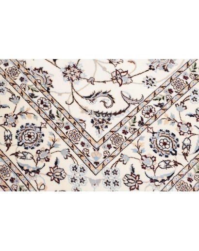 Tappeto Nain 6La Persia bianco azzurro 204x205