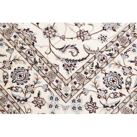 Tappeto Nain 6La Persia bianco azzurro 204x205