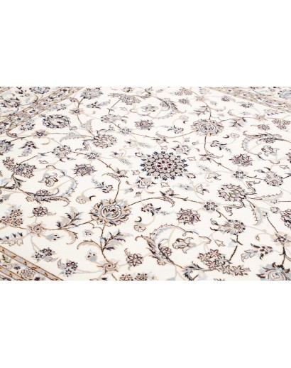 Tappeto Nain 6La Persia bianco azzurro 204x205