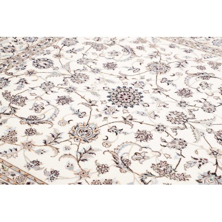 Tappeto Nain 6La Persia bianco azzurro 204x205