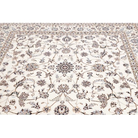 Tappeto Nain 6La Persia bianco azzurro 204x205