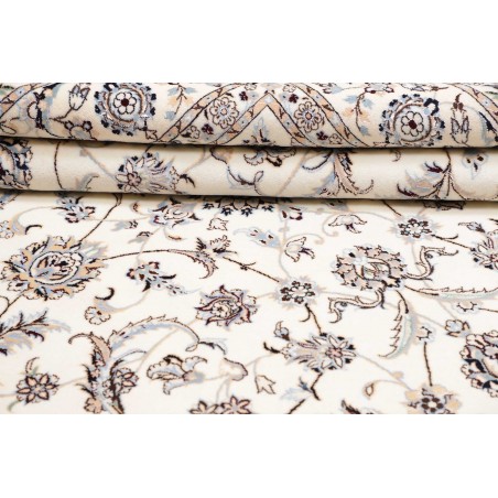 Tappeto Nain 6La Persia bianco azzurro 204x205
