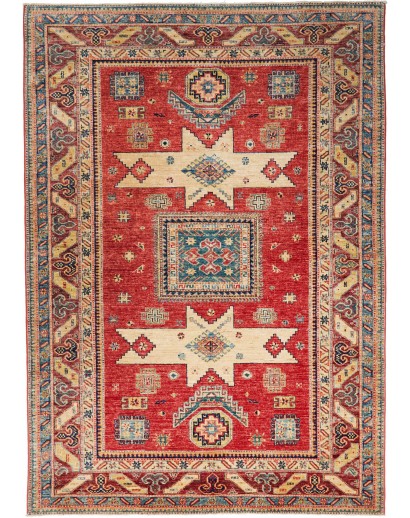 Tappeto Kazak Fine Pakistan marrone grigio 172x241