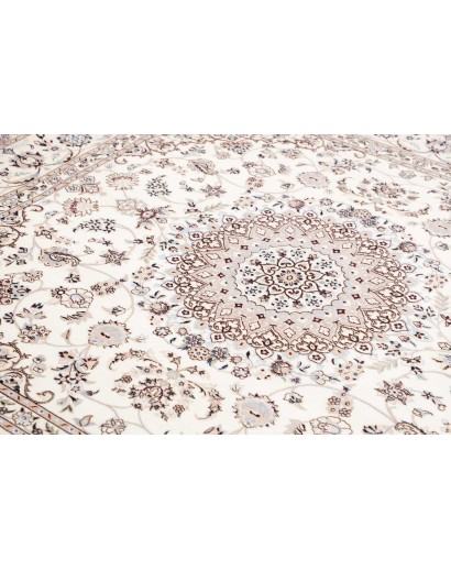 Tappeto Nain 6La Persia bianco grigio 205x213
