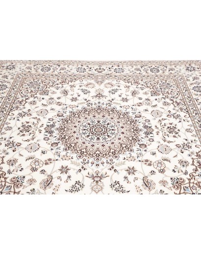 Tappeto Nain 6La Persia bianco grigio 205x213
