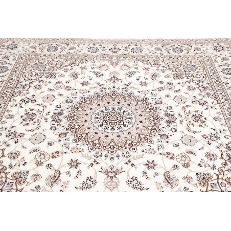 Tappeto Nain 6La Persia bianco grigio 205x213