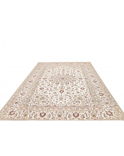 Tappeto Kashan Persia bianco azzurro 243x342