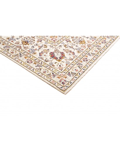 Tappeto Kashan Persia bianco azzurro 243x342