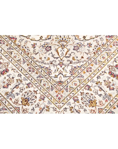 Tappeto Kashan Persia bianco azzurro 243x342