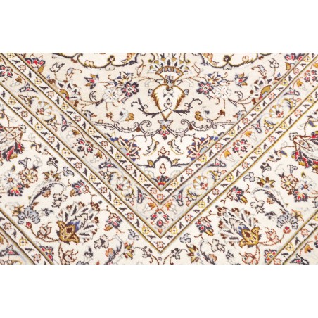 Tappeto Kashan Persia bianco azzurro 243x342