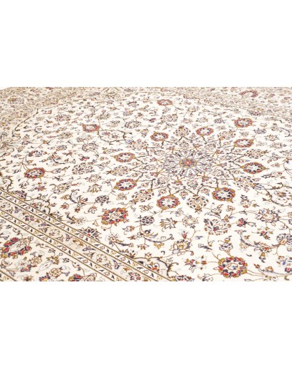 Tappeto Kashan Persia bianco azzurro 243x342