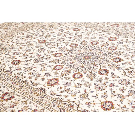 Tappeto Kashan Persia bianco azzurro 243x342