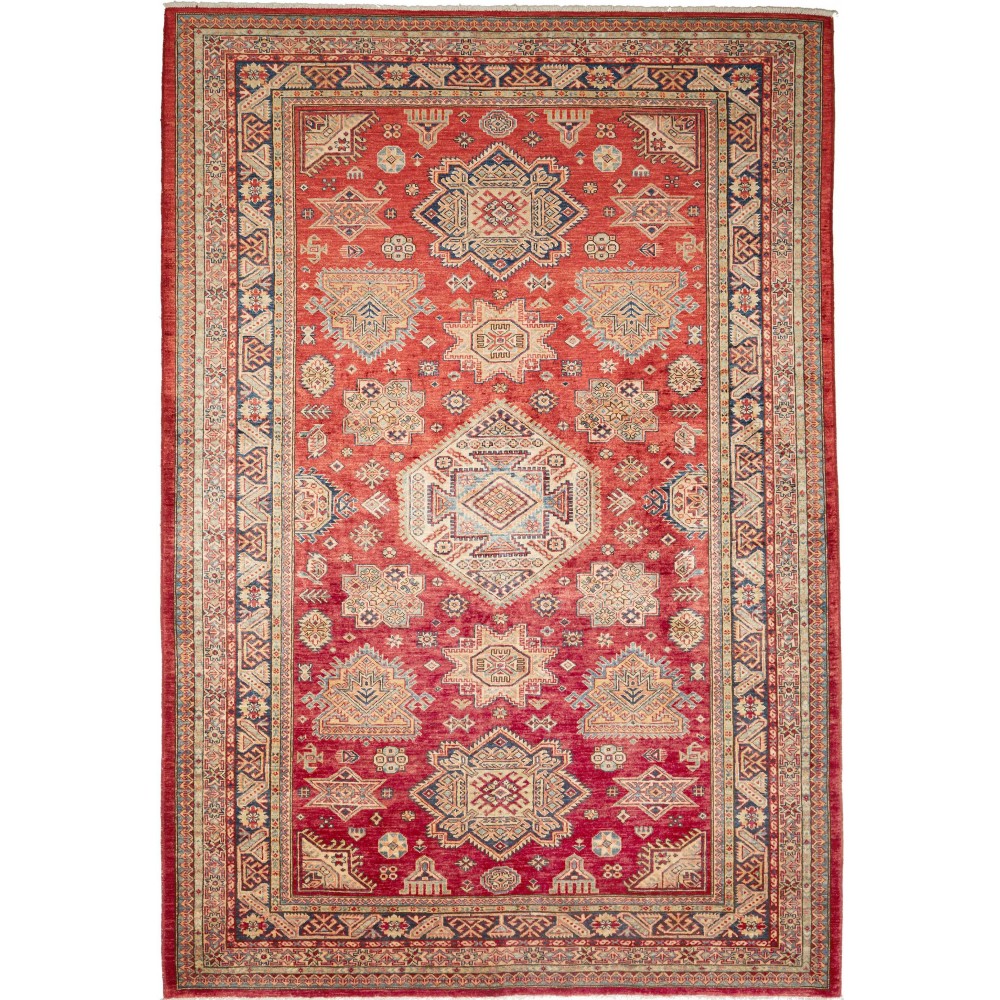 Tappeto Kazak Fine Pakistan rosso giallo 187x265 Tappeto Kazak Fine Pakistan rosso giallo 187x265