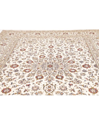 Tappeto Kashan Persia bianco azzurro 243x342