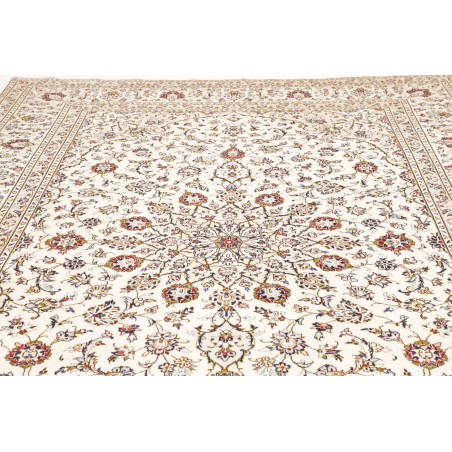 Tappeto Kashan Persia bianco azzurro 243x342