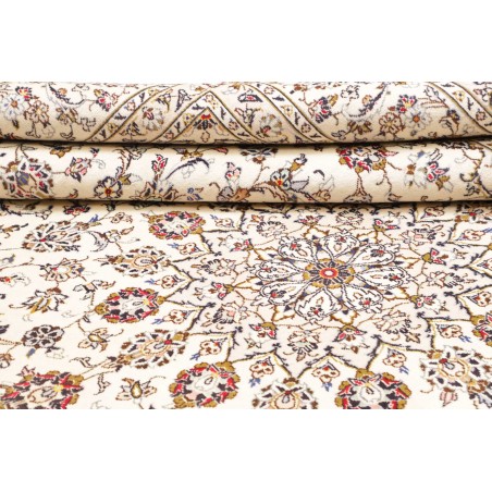 Tappeto Kashan Persia bianco azzurro 243x342