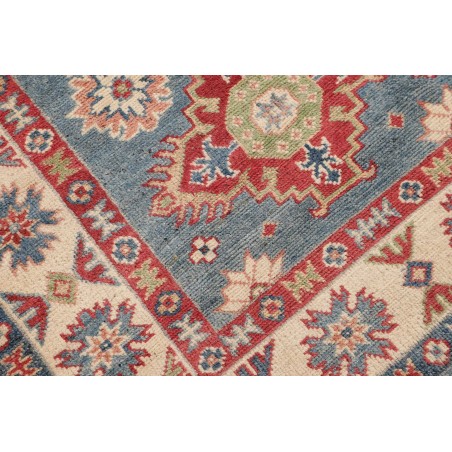 Tappeto Kazak Afghanistan azzurro grigio 89x393