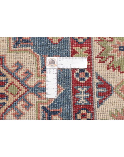 Tappeto Kazak Afghanistan azzurro grigio 89x393