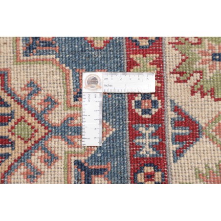 Tappeto Kazak Afghanistan azzurro grigio 89x393