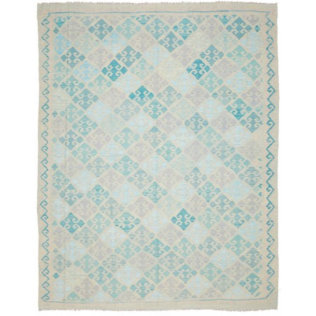 Tappeto Kilim Afghanistan beige azzurro 240x311