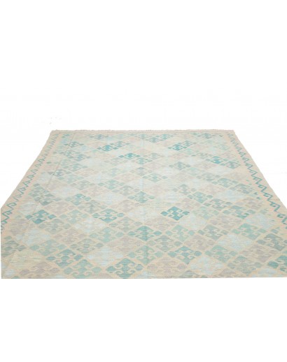Tappeto Kilim Afghanistan beige azzurro 240x311