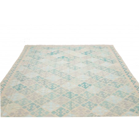 Tappeto Kilim Afghanistan beige azzurro 240x311