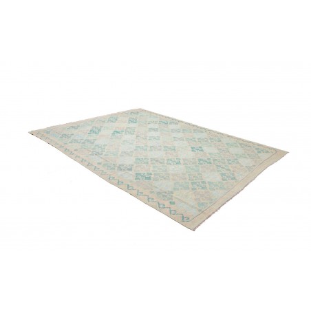 Tappeto Kilim Afghanistan beige azzurro 240x311