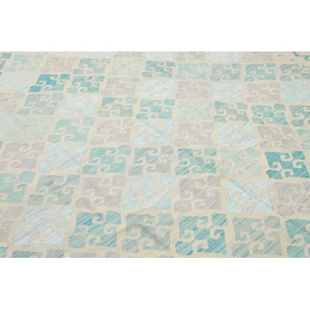 Tappeto Kilim Afghanistan beige azzurro 240x311