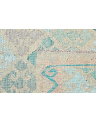 Tappeto Kilim Afghanistan beige azzurro 240x311