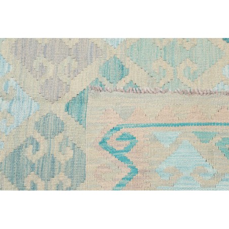 Tappeto Kilim Afghanistan beige azzurro 240x311