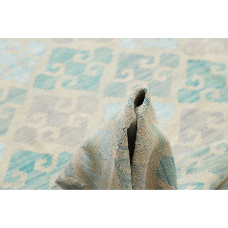 Tappeto Kilim Afghanistan beige azzurro 240x311