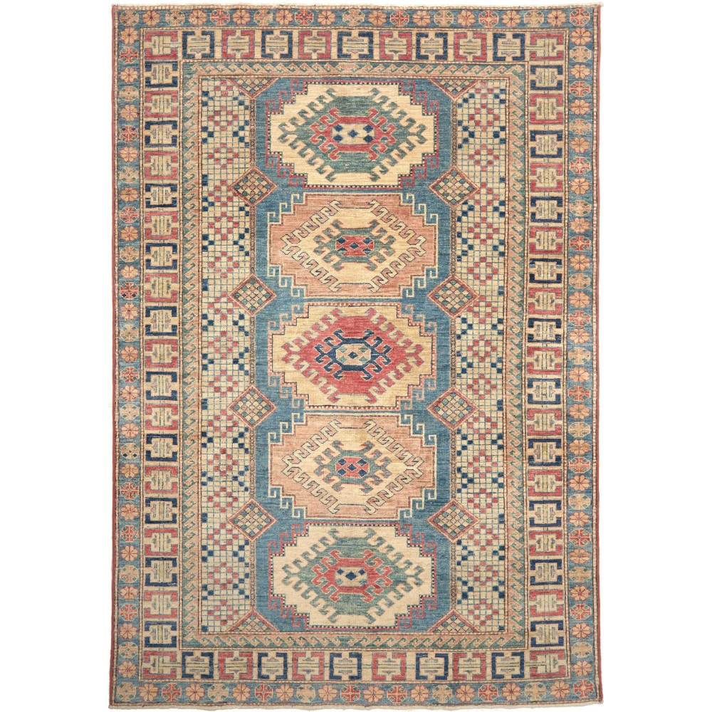 Tappeto Kazak Fine Pakistan marrone 146x205 Tappeto Kazak Fine Pakistan marrone 146x205