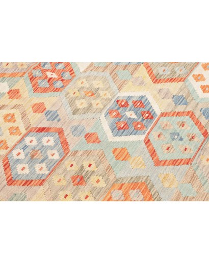 Tappeto Kilim Afghanistan marrone rosso 151x203