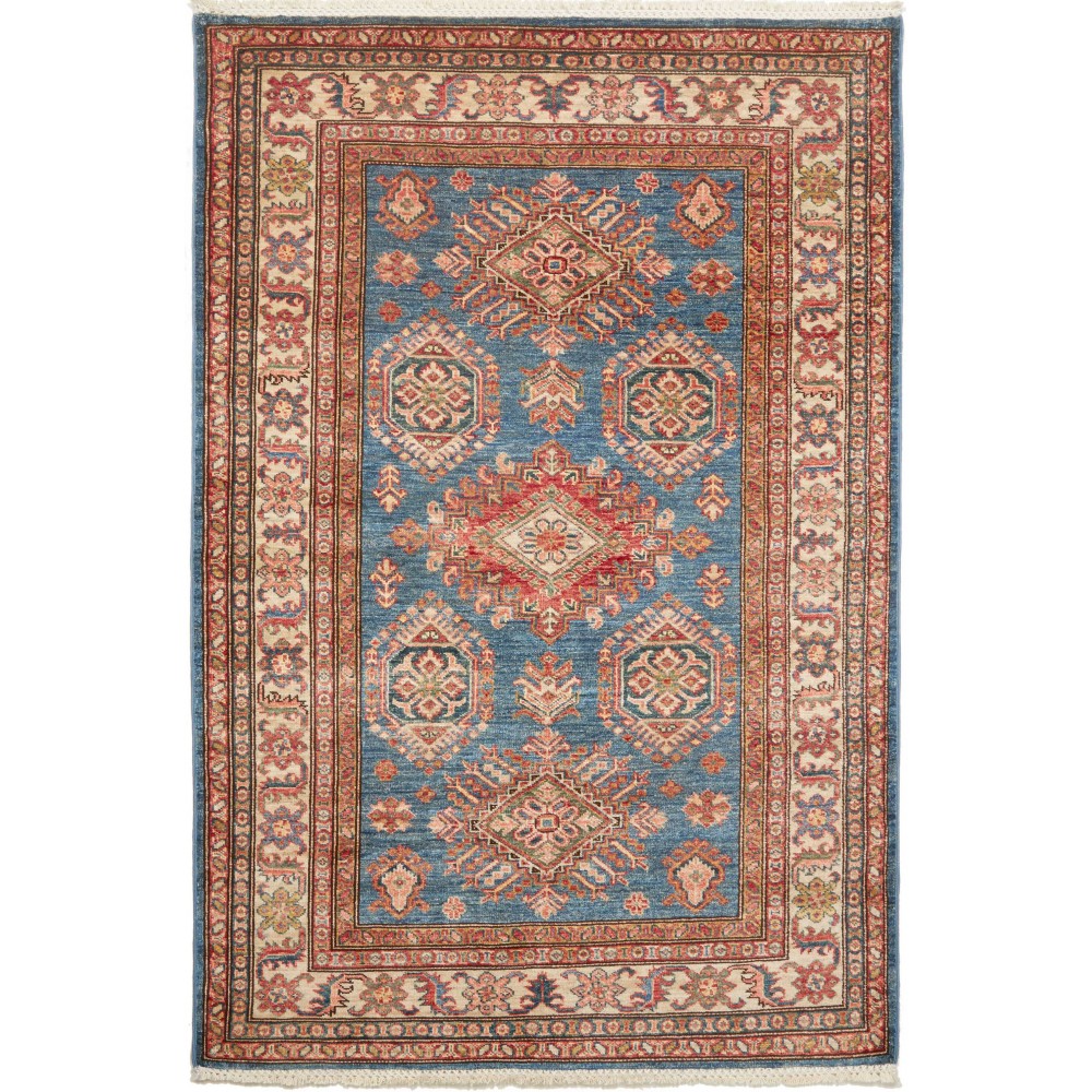 Tappeto Kazak Fine Pakistan bianco rosso 118x178 Tappeto Kazak Fine Pakistan bianco rosso 118x178