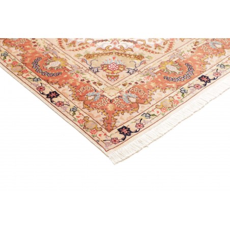 Tappeto Tabriz 50 Raj Persia giallo grigio 148x202