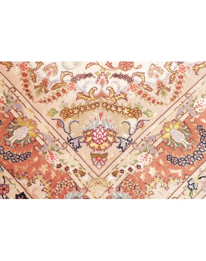 Tappeto Tabriz 50 Raj Persia giallo grigio 148x202