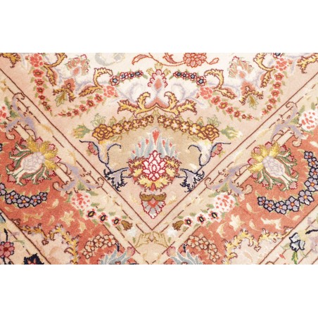 Tappeto Tabriz 50 Raj Persia giallo grigio 148x202