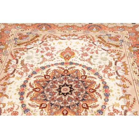 Tappeto Tabriz 50 Raj Persia giallo grigio 148x202