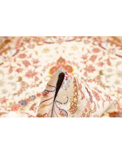 Tappeto Tabriz 50 Raj Persia giallo grigio 148x202