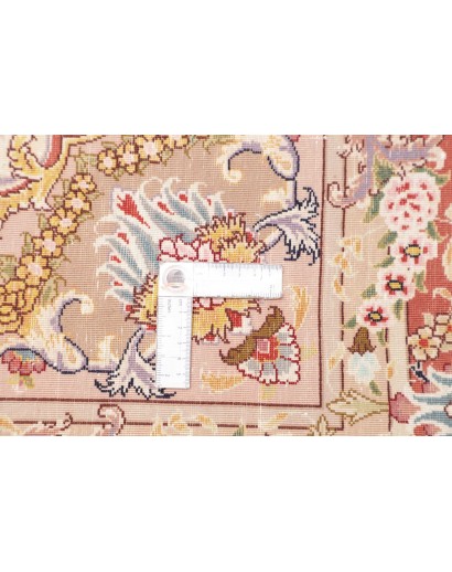 Tappeto Tabriz 50 Raj Persia giallo grigio 148x202